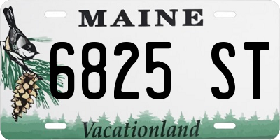 ME license plate 6825ST