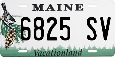 ME license plate 6825SV