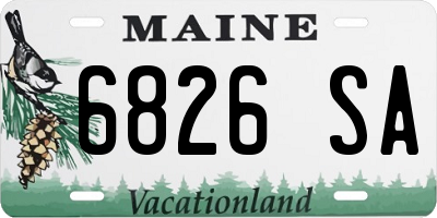 ME license plate 6826SA