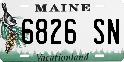 ME license plate 6826SN
