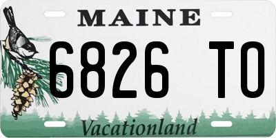 ME license plate 6826TO