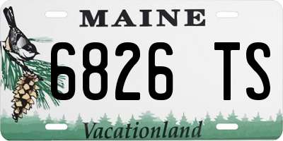 ME license plate 6826TS