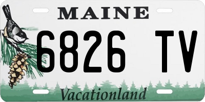 ME license plate 6826TV