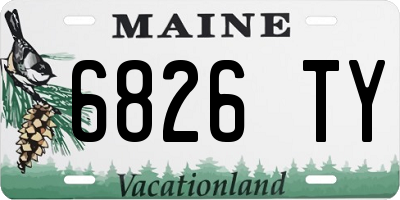 ME license plate 6826TY