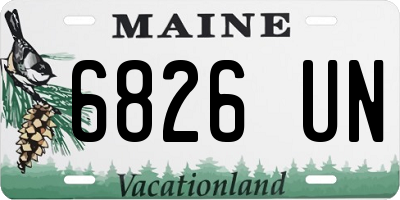 ME license plate 6826UN