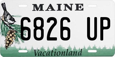 ME license plate 6826UP