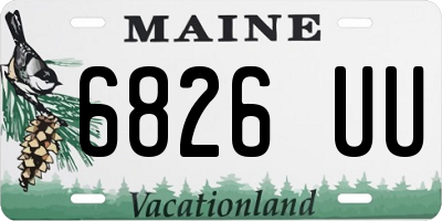 ME license plate 6826UU