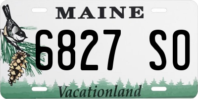 ME license plate 6827SO