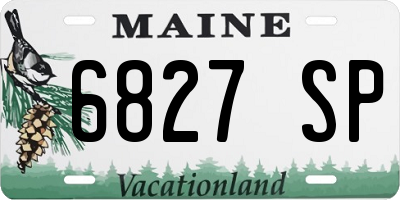 ME license plate 6827SP
