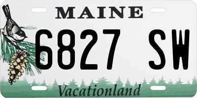 ME license plate 6827SW
