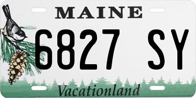 ME license plate 6827SY