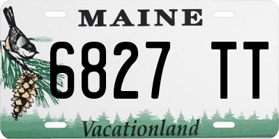 ME license plate 6827TT