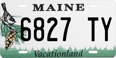 ME license plate 6827TY