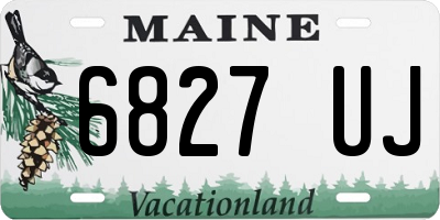 ME license plate 6827UJ