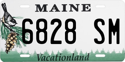 ME license plate 6828SM