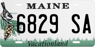 ME license plate 6829SA