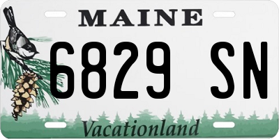 ME license plate 6829SN