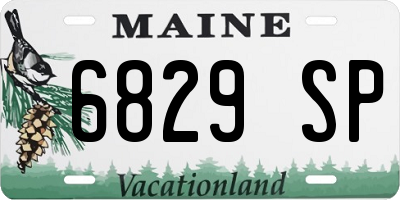 ME license plate 6829SP