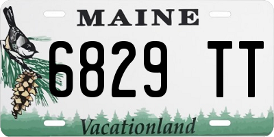 ME license plate 6829TT