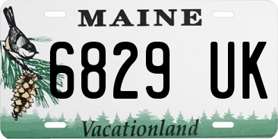 ME license plate 6829UK