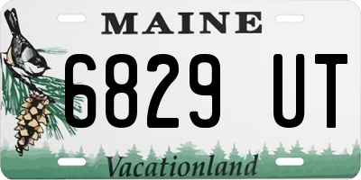 ME license plate 6829UT