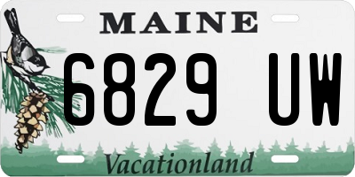 ME license plate 6829UW