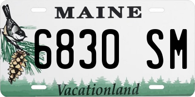 ME license plate 6830SM