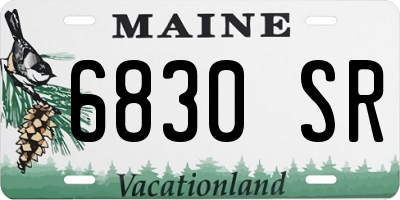 ME license plate 6830SR