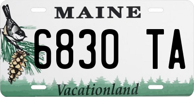 ME license plate 6830TA