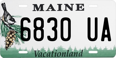 ME license plate 6830UA