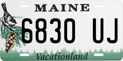 ME license plate 6830UJ