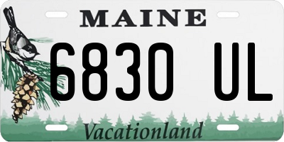 ME license plate 6830UL