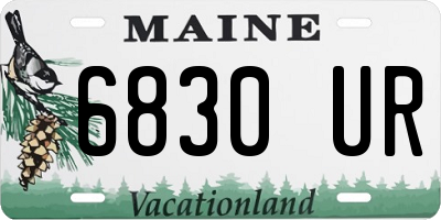 ME license plate 6830UR