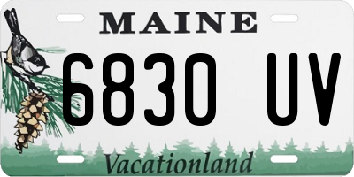 ME license plate 6830UV