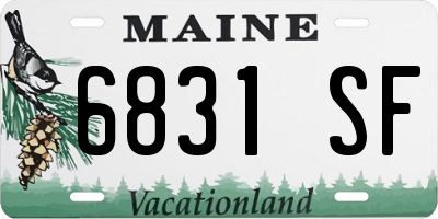 ME license plate 6831SF