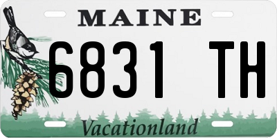 ME license plate 6831TH