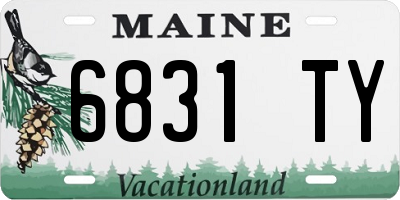 ME license plate 6831TY