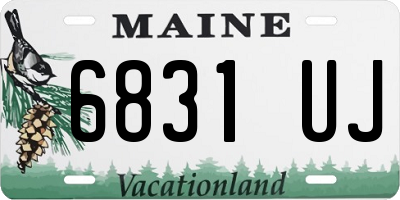 ME license plate 6831UJ