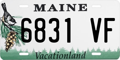 ME license plate 6831VF