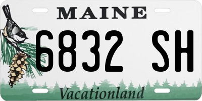 ME license plate 6832SH