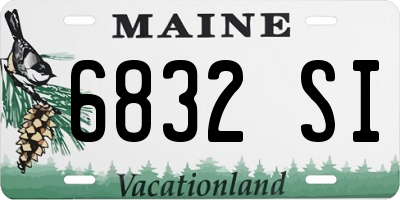 ME license plate 6832SI