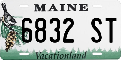 ME license plate 6832ST