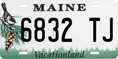 ME license plate 6832TJ