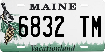 ME license plate 6832TM