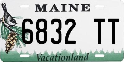 ME license plate 6832TT