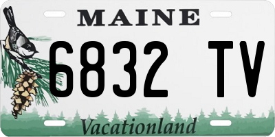 ME license plate 6832TV