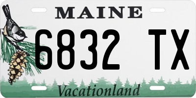 ME license plate 6832TX