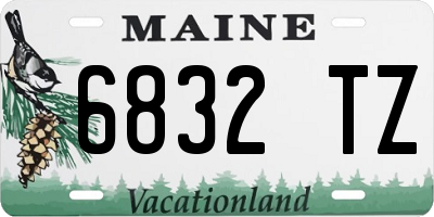 ME license plate 6832TZ