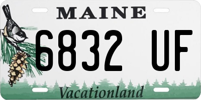 ME license plate 6832UF