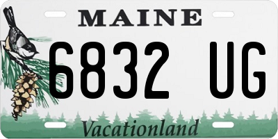 ME license plate 6832UG